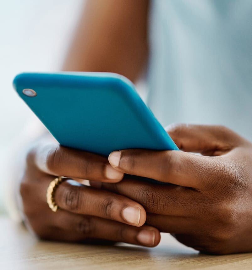 someone is using a cell phone