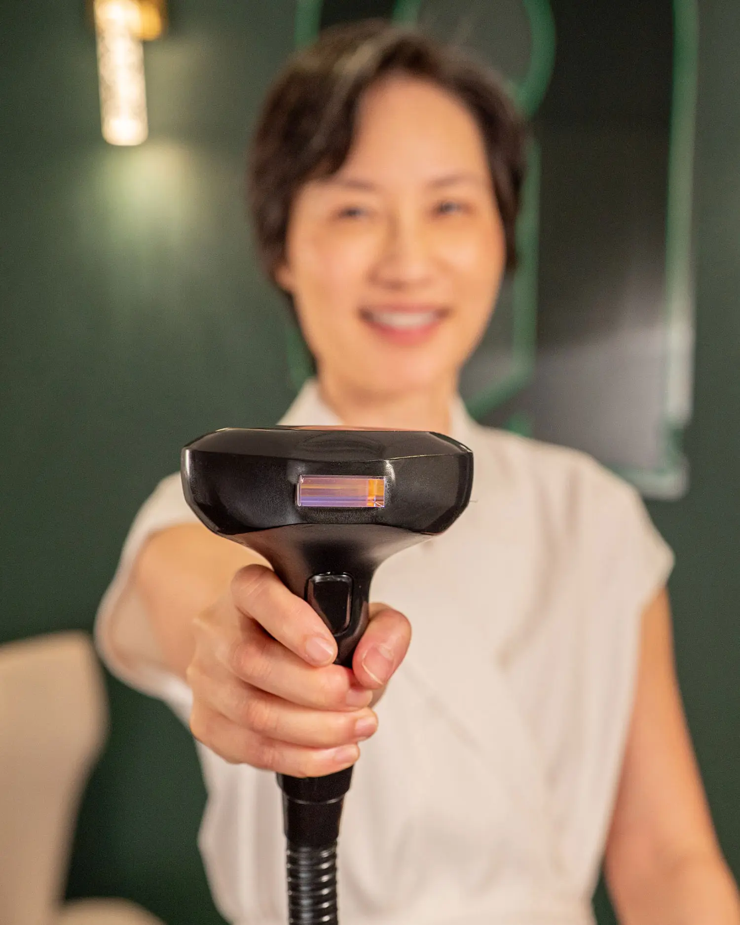 Dr. Chiang with InMode Lumecca Peak (IPL) machine