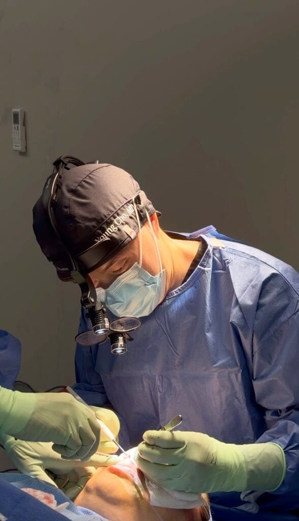 Dr. Young Cho performing facial plastic surgery in Spring, TX.
